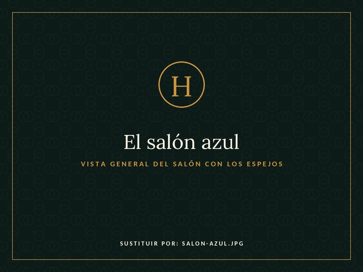 El salón azul de Harold's, con papel pintado, espejos antiguos y mobiliario ecléctico